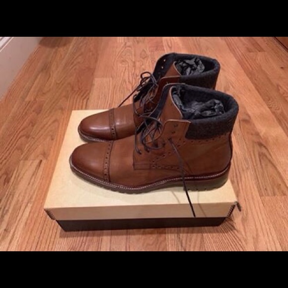 johnston & murphy karnes brogue cap toe boot